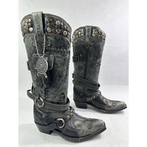 Old Gringo Shoes - Double D by Old Gringo Frontier Trapper Black Boots 7.5 EUC